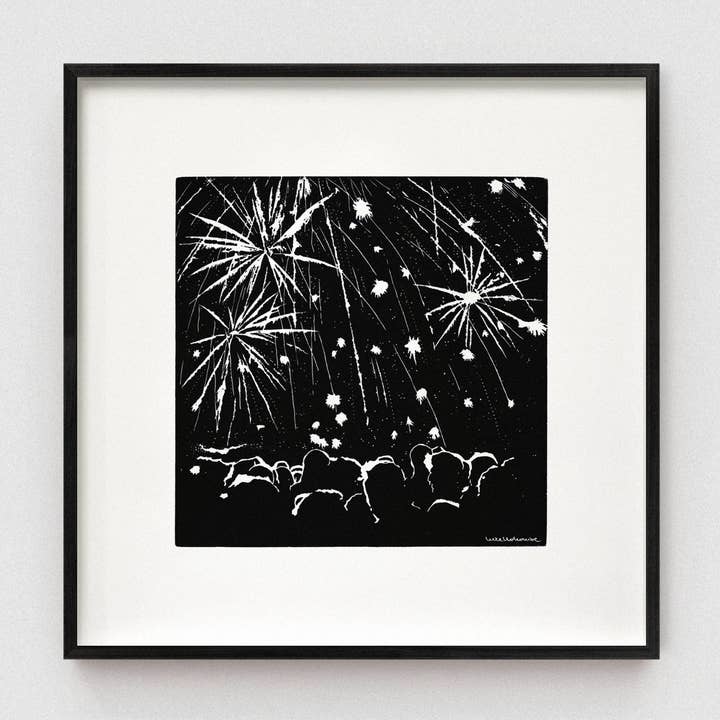 Finale, Digital Print (300mm) Celebration Fireworks Winter for wholesale by Luke Holcombe Studio