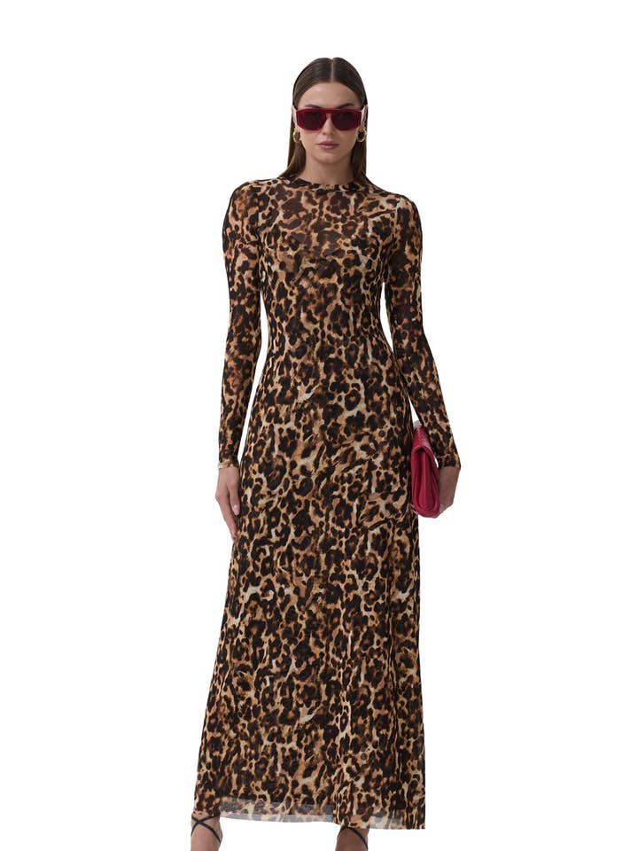 Paola Dress - Winter Animal for wholesale by AFRM