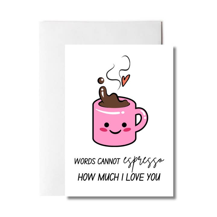 Espresso Love Greeting Card for wholesale by Paper Crane Shop