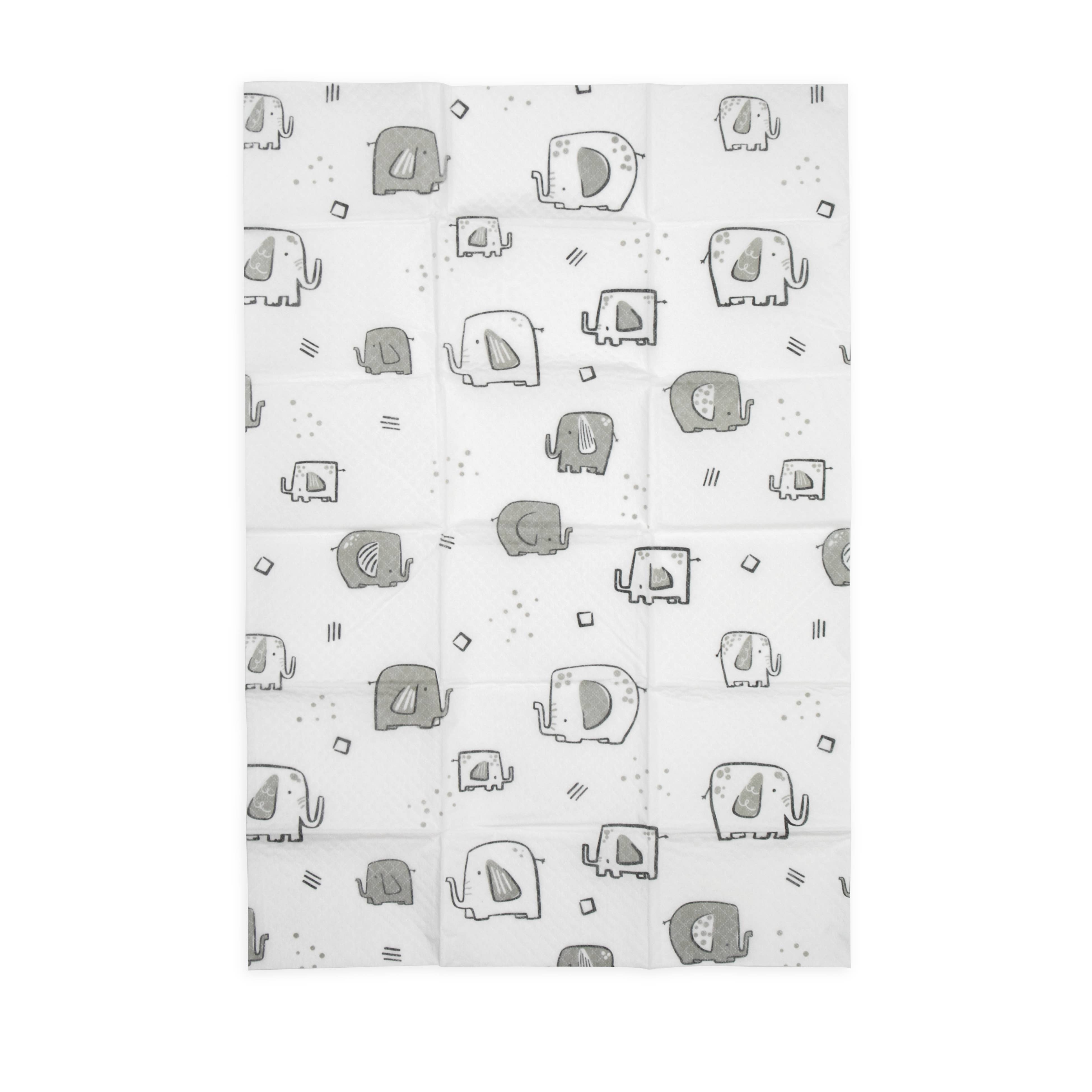 Dr. Talbot's - Wholesale Changing Mat/Pad - Baby - 10 Pack Absorbent Travel Diaper Changing Pad, Gray Elephant4