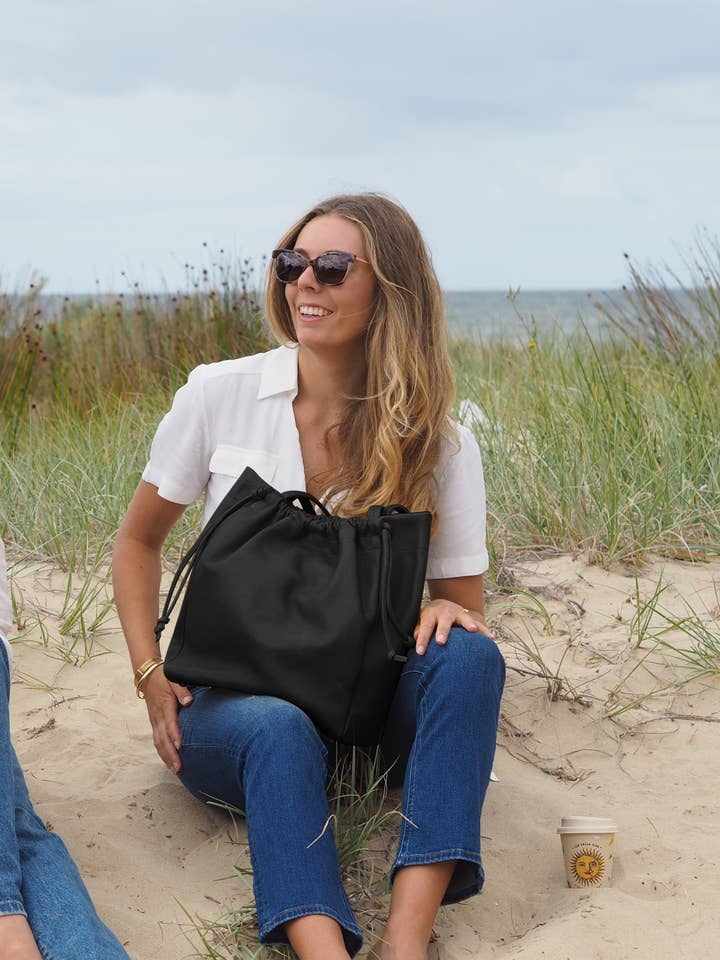 Jules Tote | Black for wholesale by Cadelle Leather