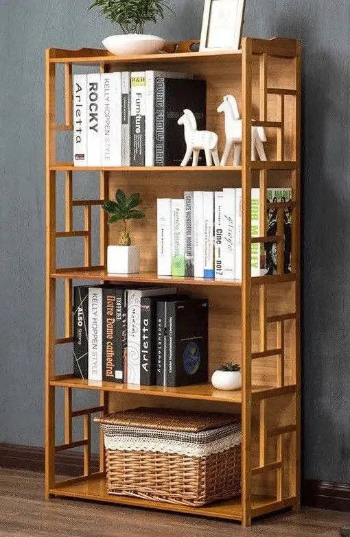 everythingbamboo - Wholesale Bookcase - Bamboo Antique Style Cabinet Book Shelf Bookcase Storage Choice Elegant BBC0110
