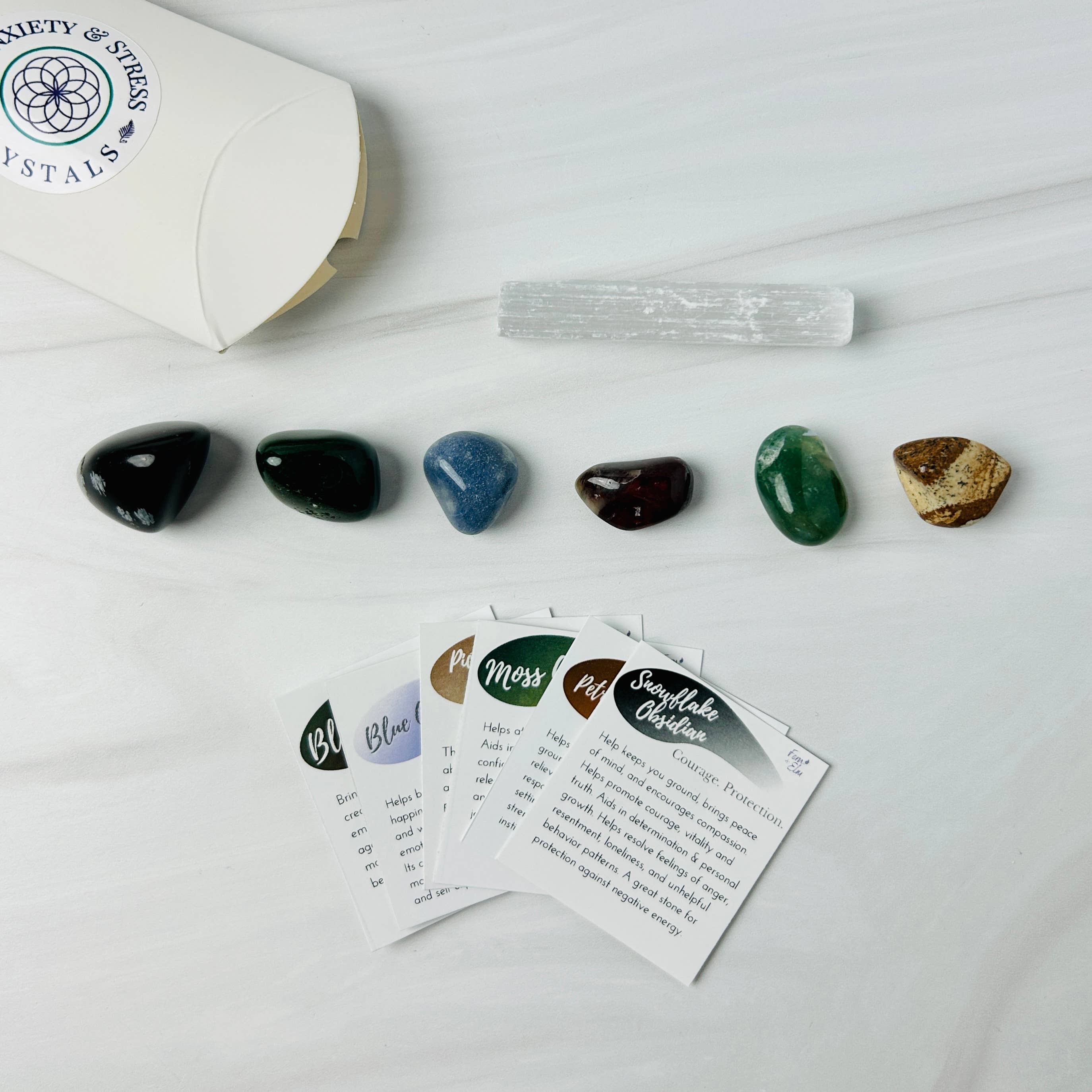 Blooming Light Botanical Alchemy, llc - Wholesale Spiritual Stone/Crystal - Anxiety & Stress Relief Crystal Kit1