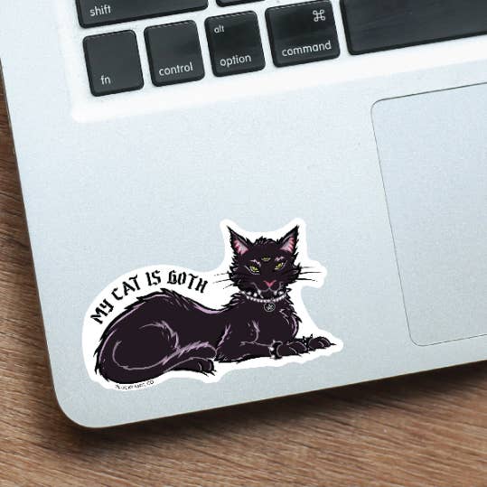 Adhesivo de vinilo My Cat is Goth para venta al por mayor de Lucky Mfg. Co.