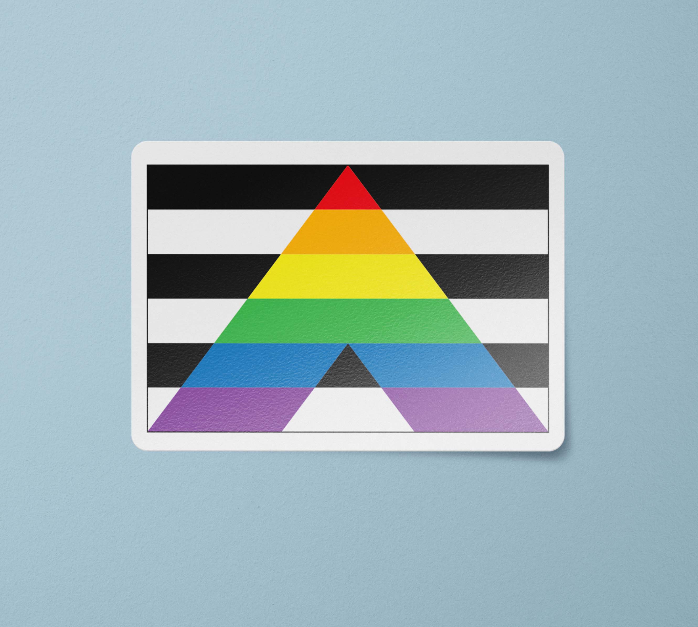 BitchinDesignCo - Wholesale Sticker - LGBT Ally Pride Flag Sticker0