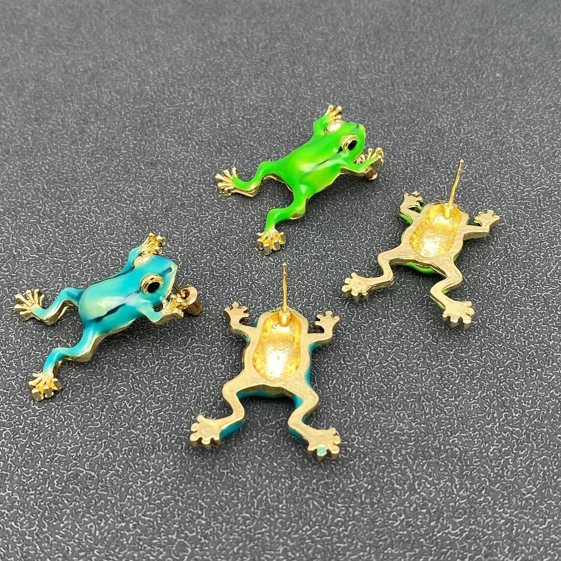 Mio Queena – Engroshandel Ørestikkere – Kreative Emalje Tree Frog Post øreringe3