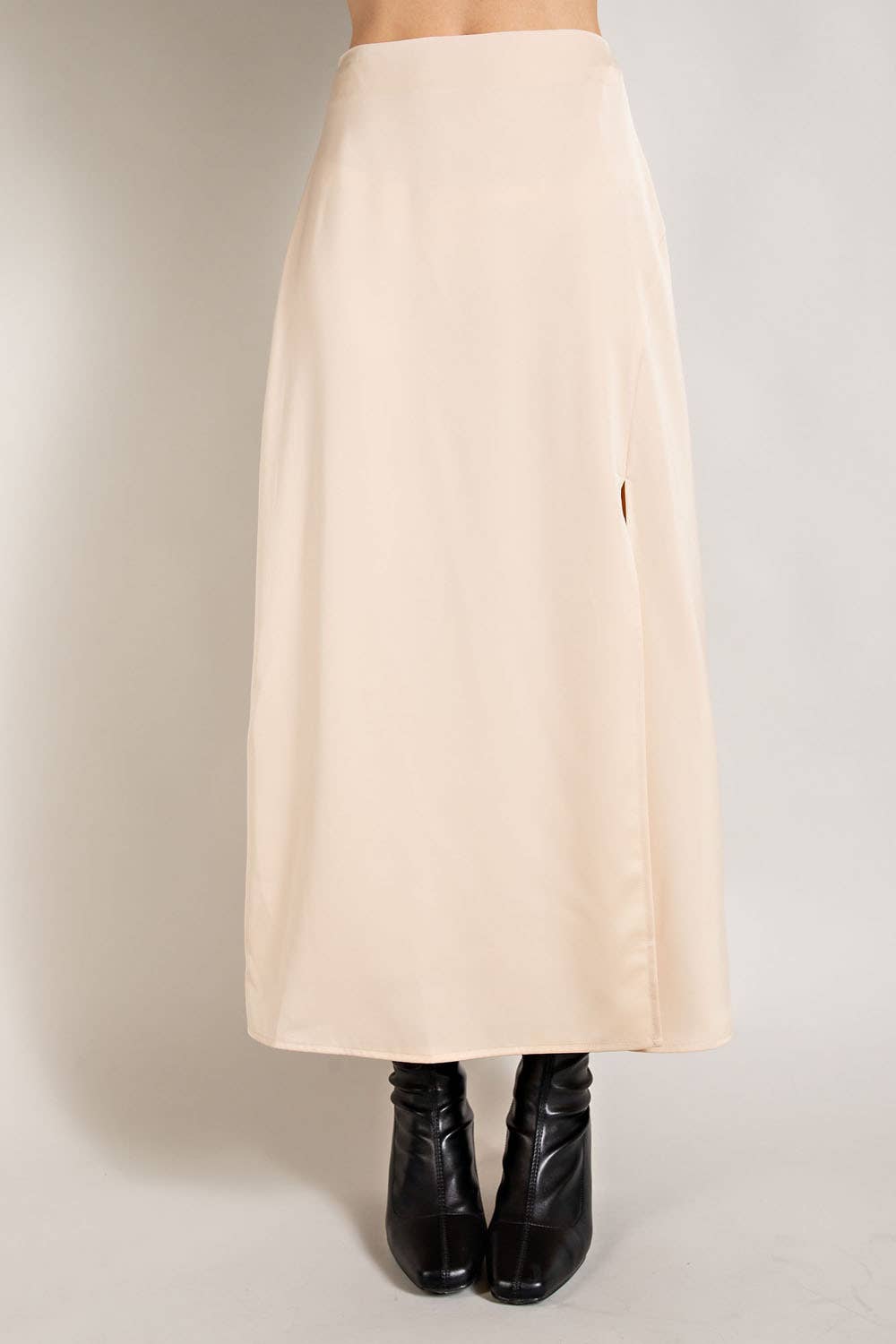 FSL Apparel - Wholesale Skirt - Women's - IS8028 - SATIN FLARED SKIRTS WITH SIDE SLIT9