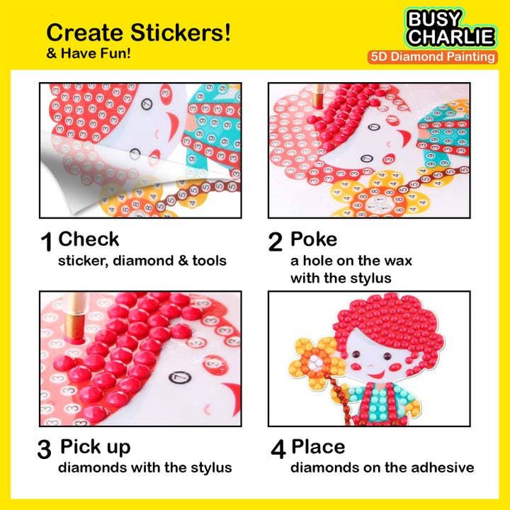 Busy Charlie LLC - Wholesale DIY Craft Kit - Kids - 5D Diamond Painting Kit for Kids - Circus Night3