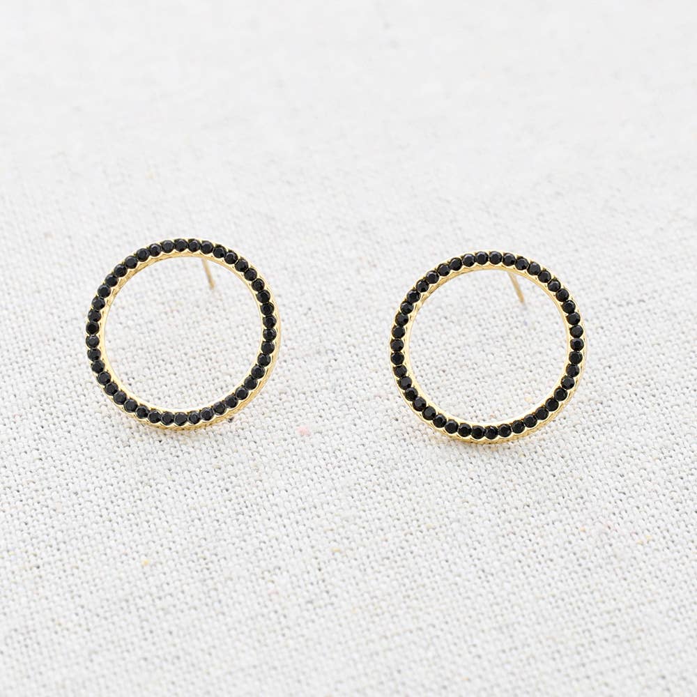Sonata - Wholesale Stud/Post Earrings - Crystal Steel Hoop Earrings2