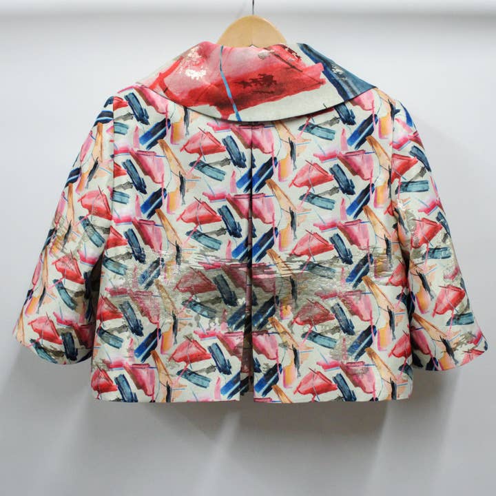 Multi A Colorful Jacquard Bolero Jacket for wholesale on Faire