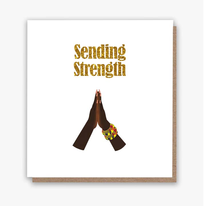 All Shades - Wholesale Encouragement Card - Sending Strength Card! ππΎ (Darker skin tone)