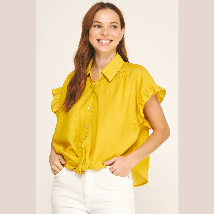 BLUSA CON VOLANTES Y MANGAS SUAVES para venta al por mayor de Winslow Collection