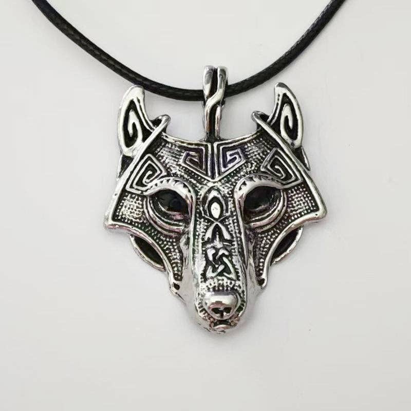 SALINA TRADING INC - Wholesale Pendant/Charm Necklace - Celtic Viking Wolf Head Pendant Necklace Vintage Style1