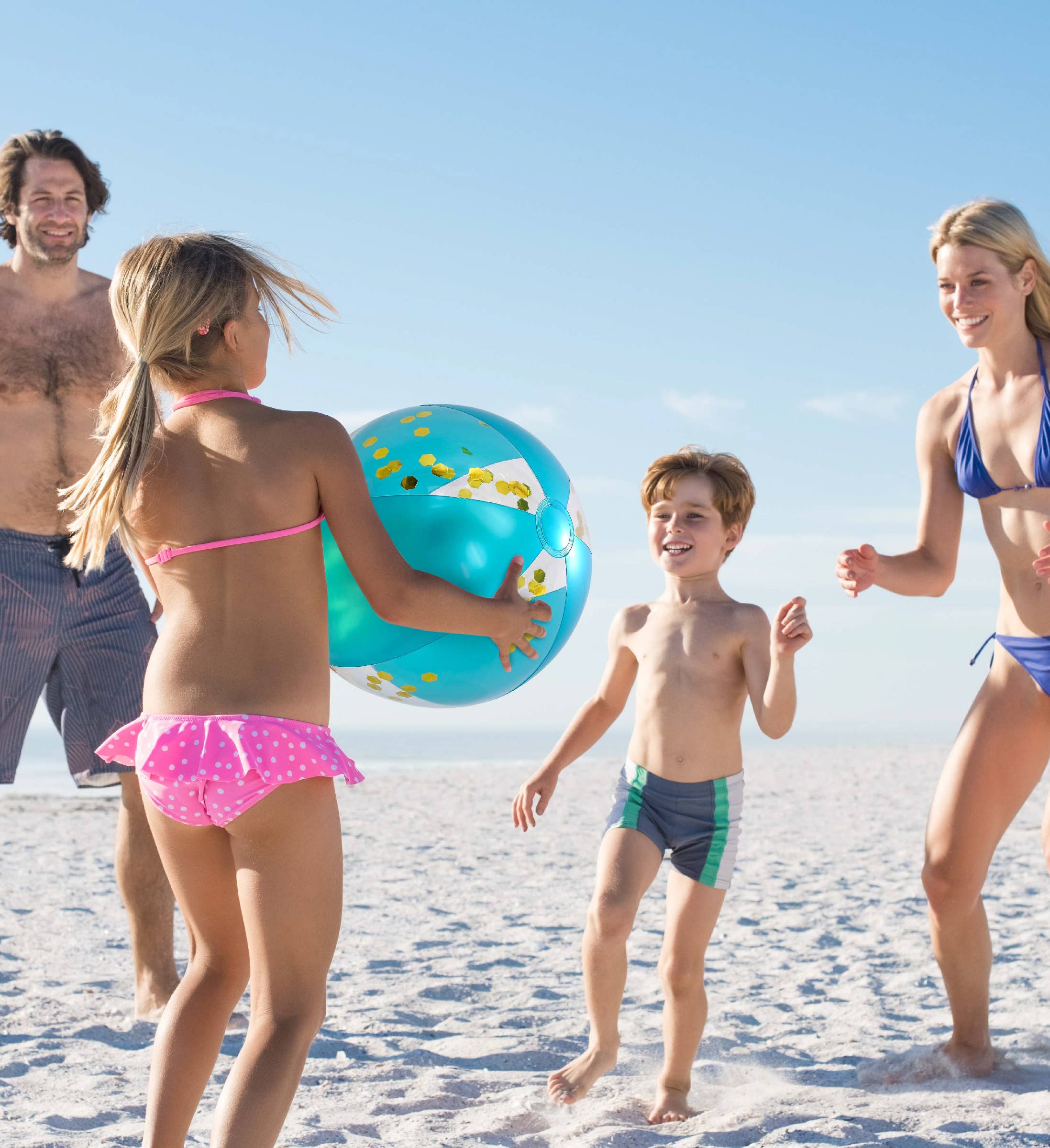 Cota Global - Wholesale Inflatables - Pool Float - 16" Blue Gold Ball - Set Of 23