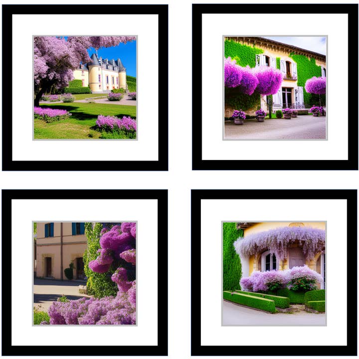 Purple Display at the French Chateau 4Pc Set for wholesale by Wishful Mammoth Wholesale Options