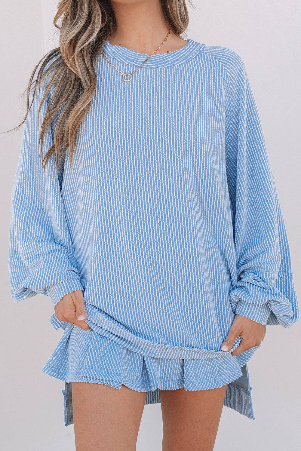 PRETTY BASH – Conjunto de top e saia - Mulher por atacado – Conjunto de Top com Cordão e Mini Saia com Folhos12