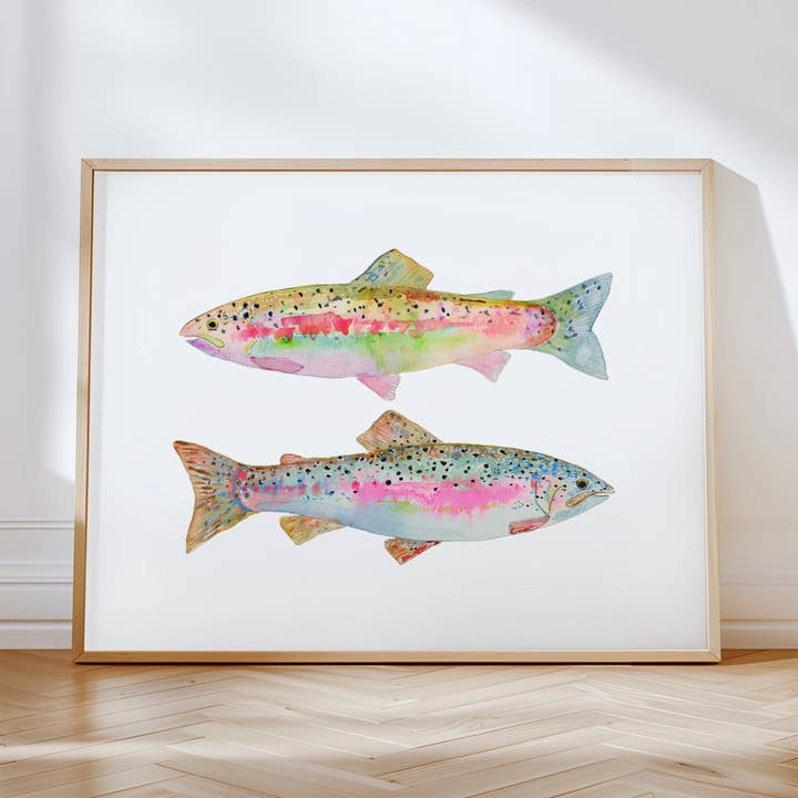 Rainbow Trout No. 1 & 2 for wholesale by Snoogs & Wilde Art