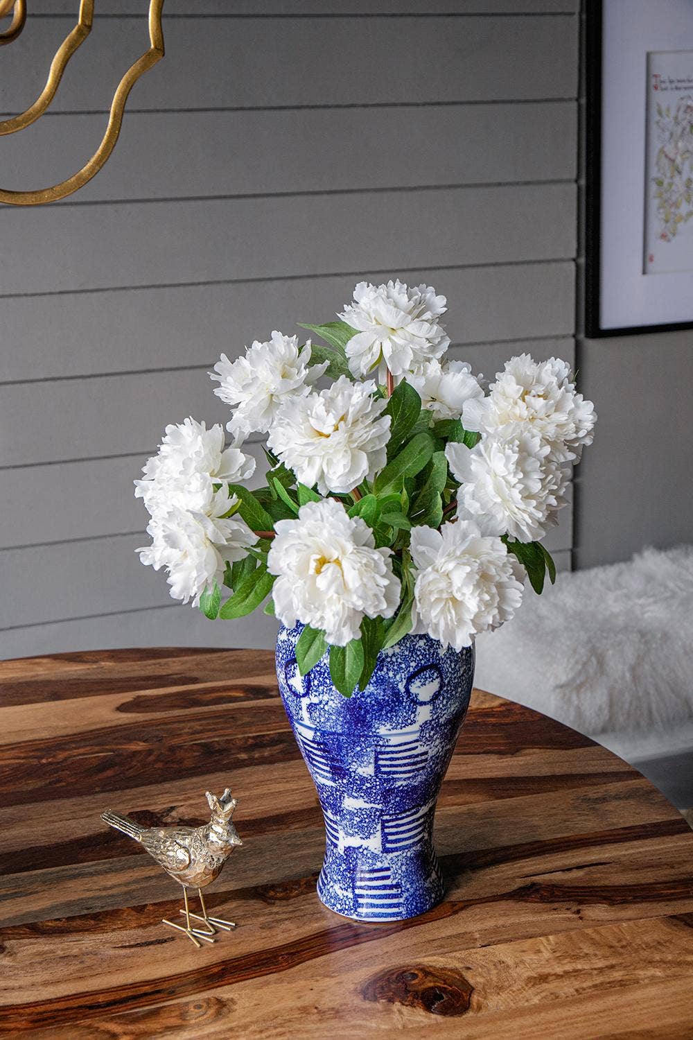 A&B Home Group Inc. - Wholesale Vase - D7x13" Traditional Porcelain Flower Vase - Blue/White9