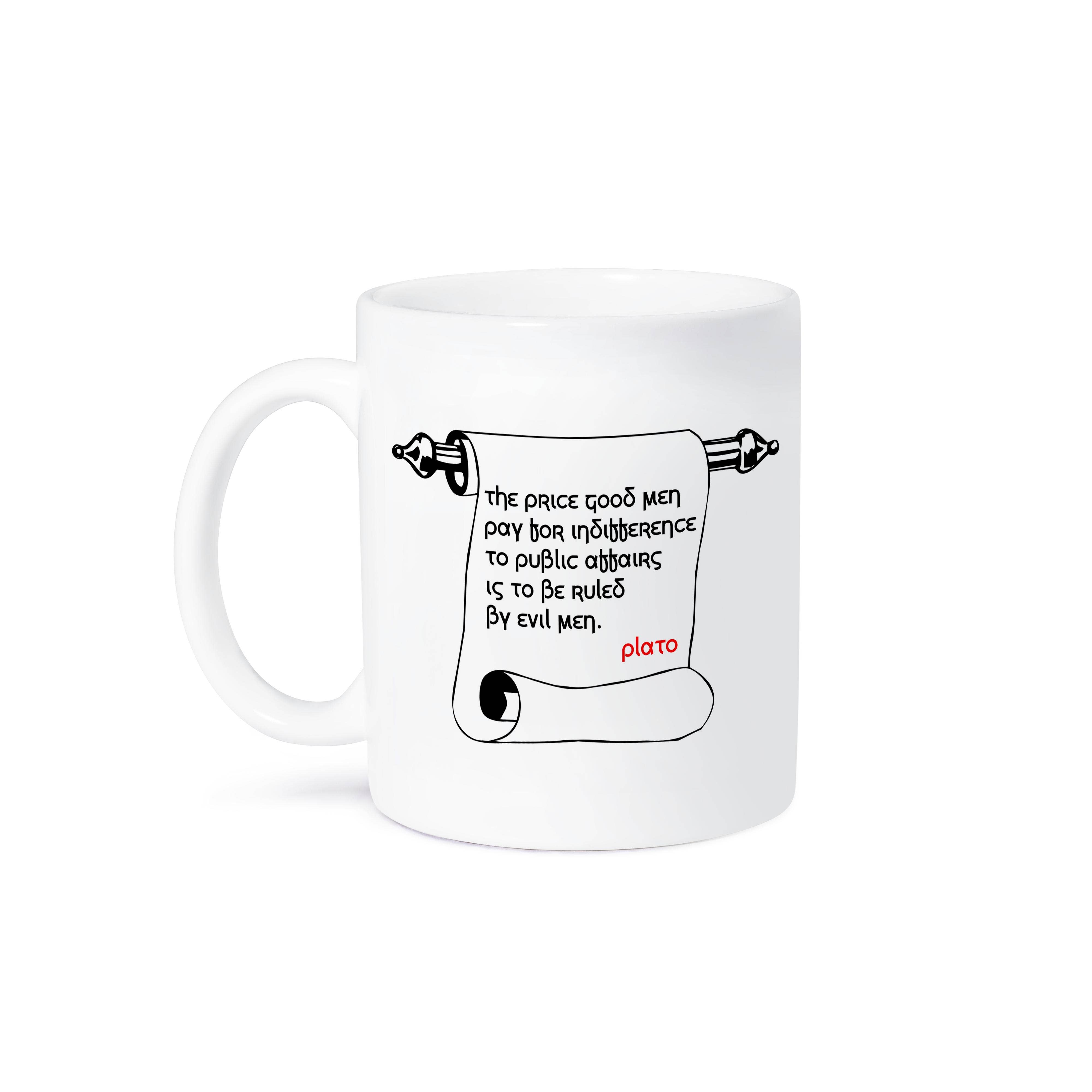 3dRose - Wholesale Coffee Mug - 3dRose, Quotes - Plato - The price of indifference is, Mug8