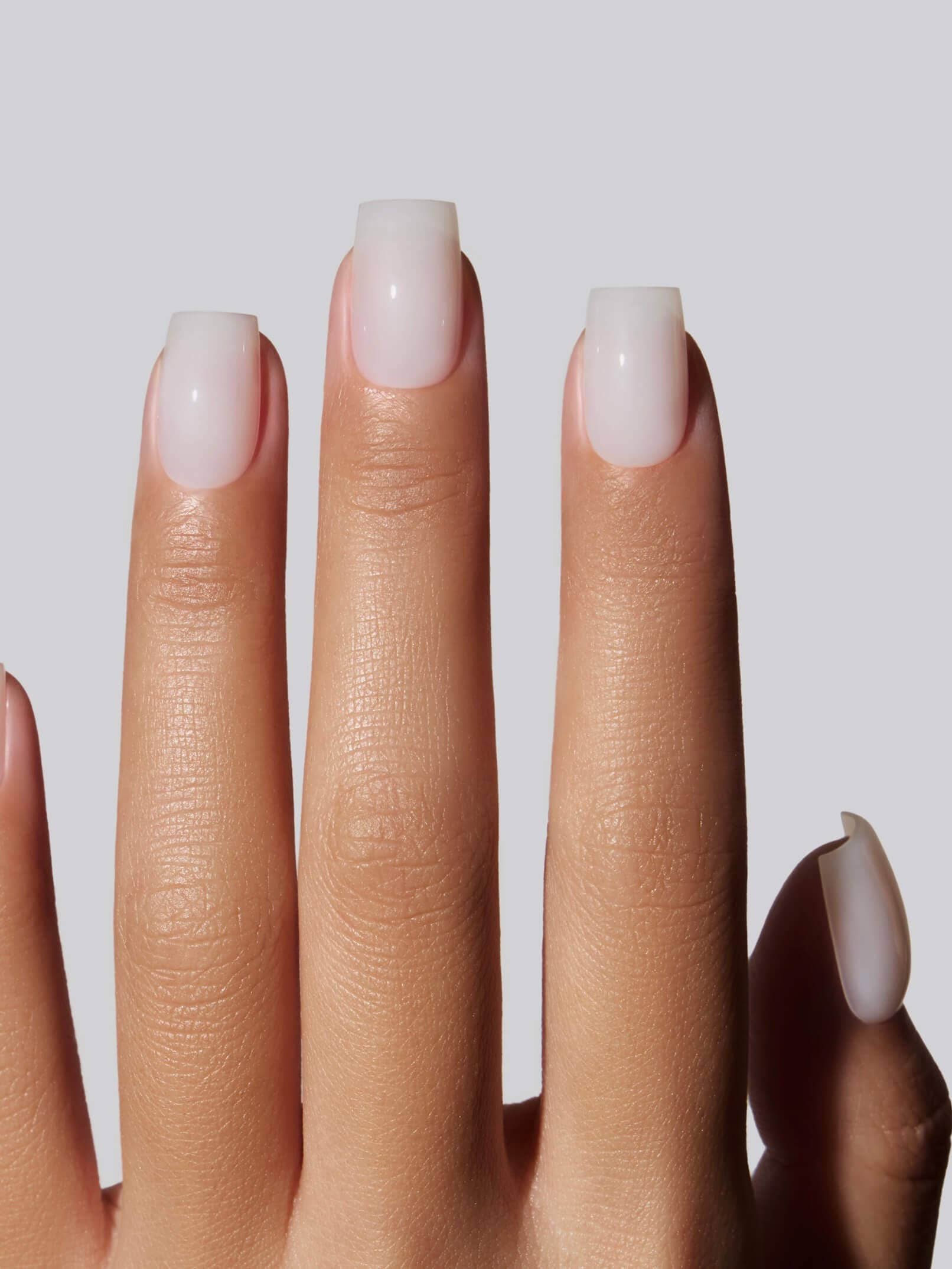 Celebritips - Wholesale Press-On/Fake Nails - Sheer Milk (Short Coffin)3