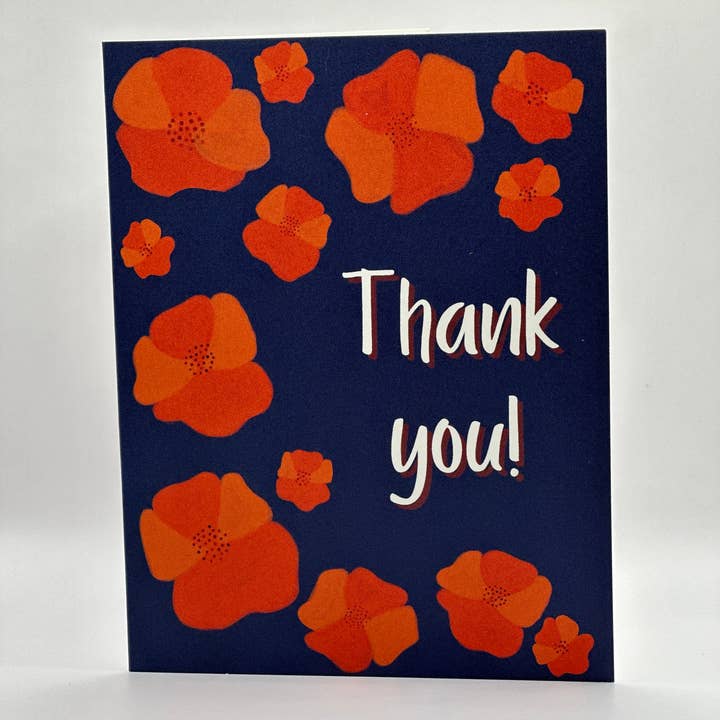 Thank You "Poppies" for wholesale by Catalina Eddie Design Co