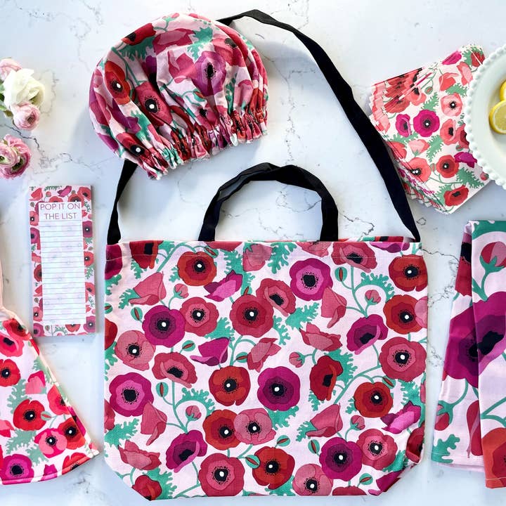 Allgifts Australia - Wholesale Tote Bag - Women's - Cotton Tote Bag - Poppies2