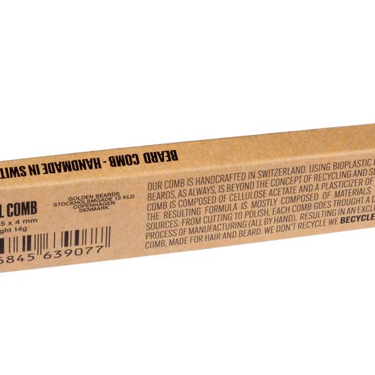 Golden Beards - Wholesale Beard Brush/Comb - VEGETAL BEARD COMB, BIOCOMB 100% Recycled.3