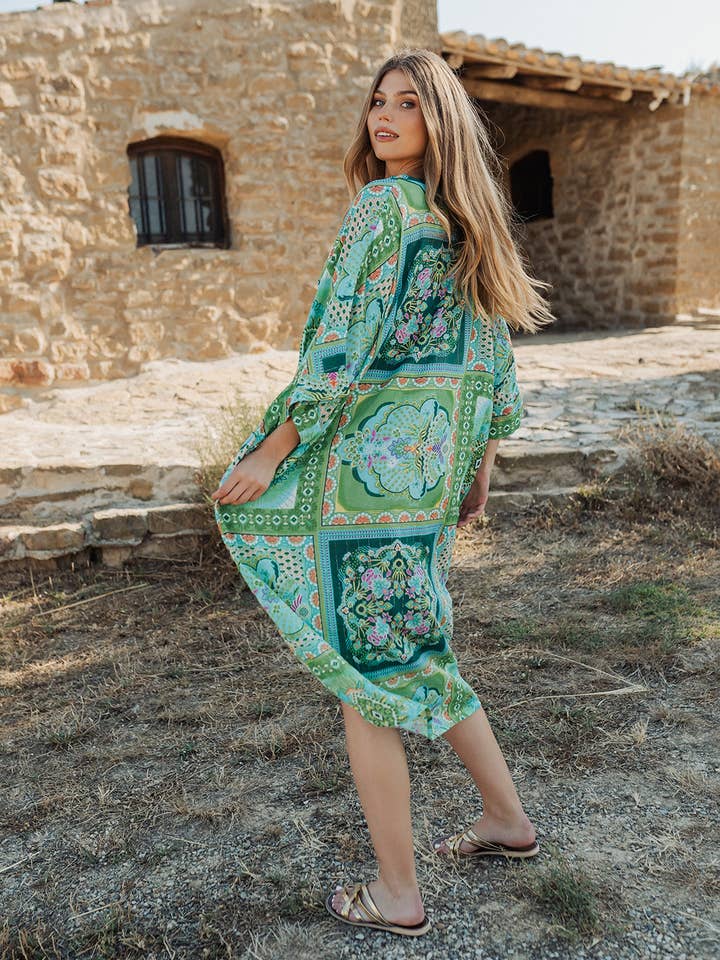 MAUI GROENE KAFTAN voor wholesale door Piti Cuiti