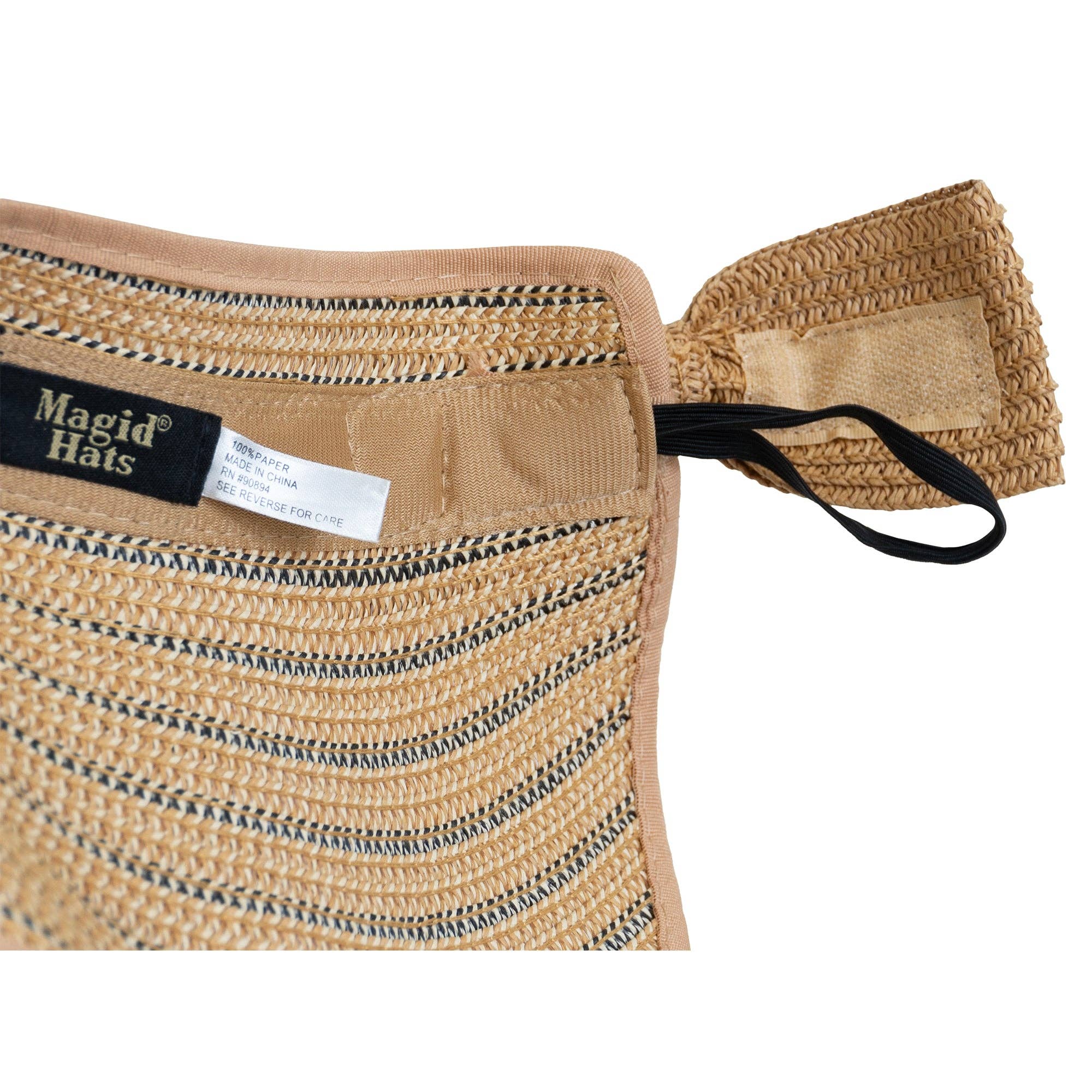 Magid - Wholesale Visor - Women's - Magid Two Tone Straw  Fold Up Roll Up Visor12