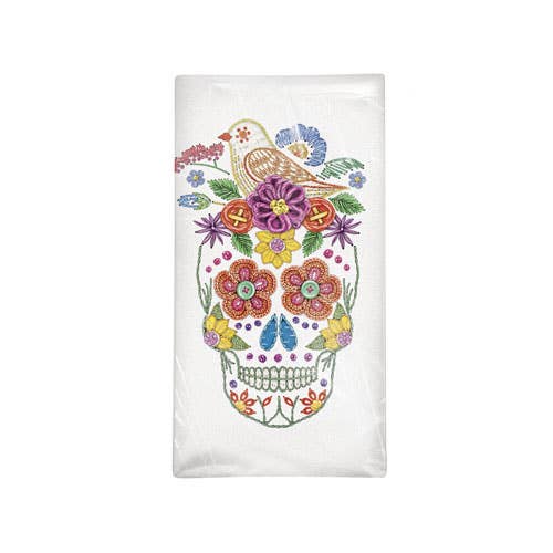 Dod Skull Embroidery Bagged Towel for wholesale by Mary Lake-Thompson Ltd.