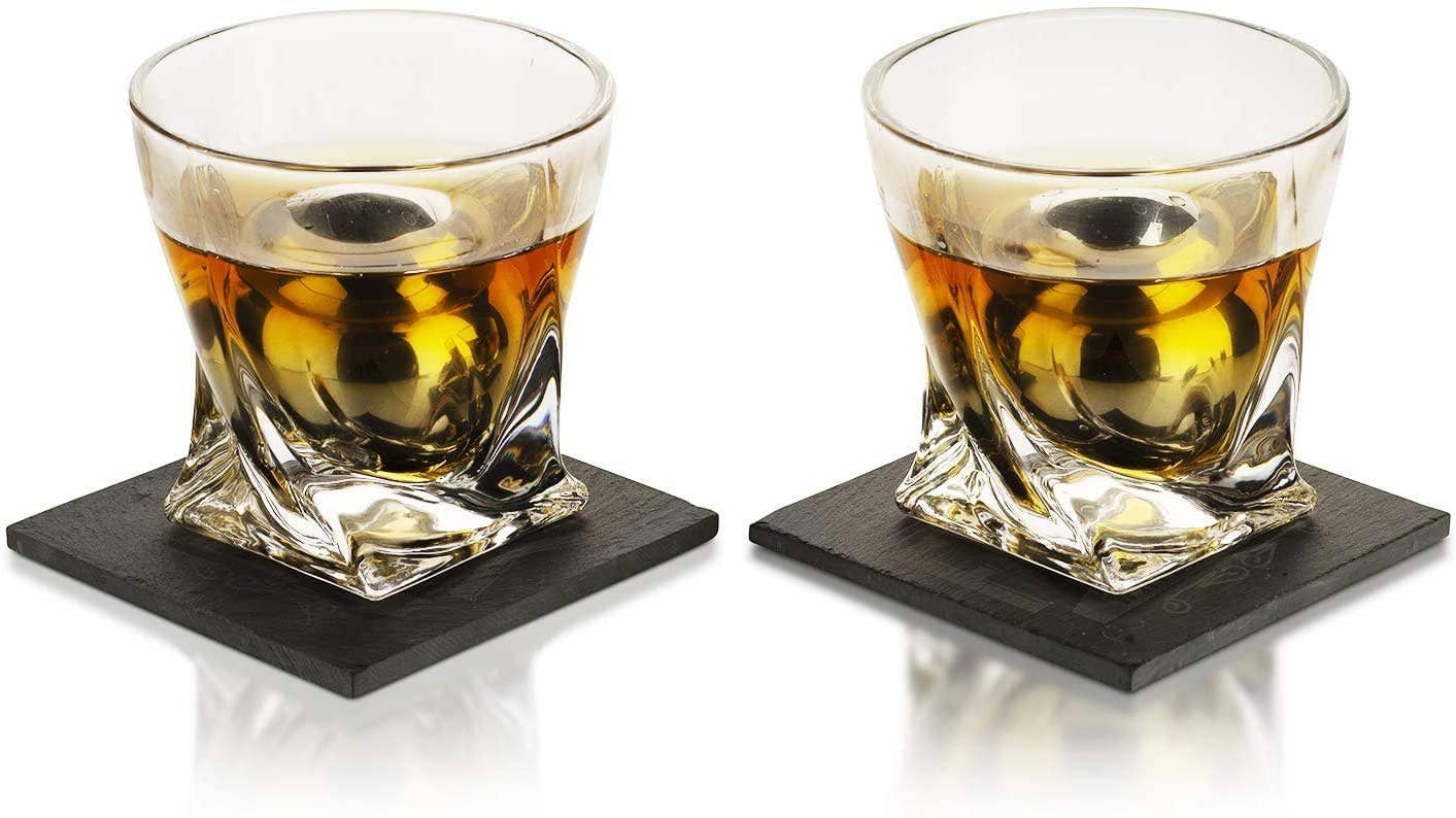 The Wine Savant /  Khen Glassware - Vendita all'ingrosso Decanter - Set Regalo Whiskey con Decanter, 2 Bicchieri e 2 Sottobicchieri5