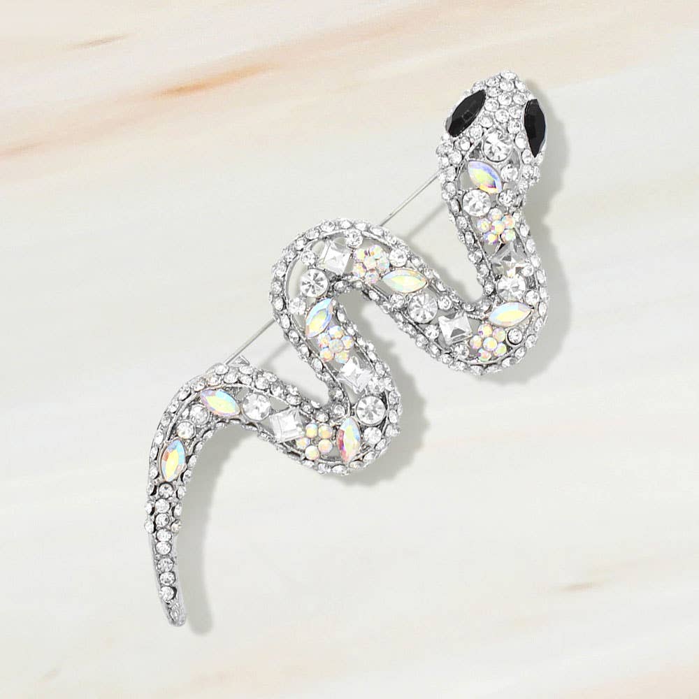 Sensibling Corp. - Wholesale Broche - Met Strass Versierde Slangen Broche Pin0