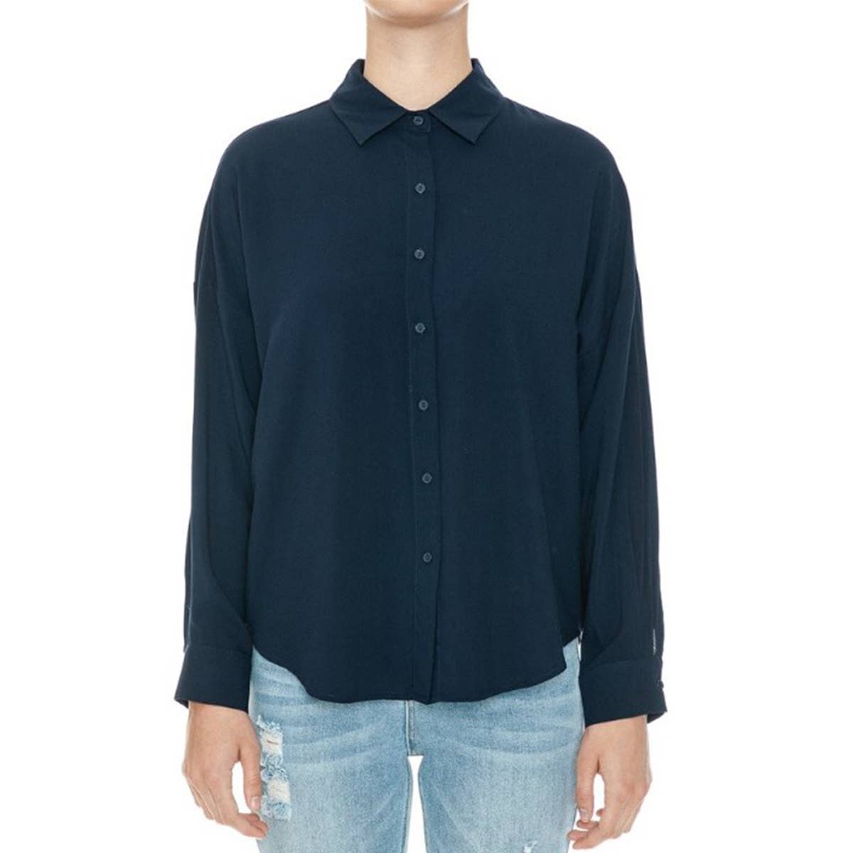 Timeless - Vente Chemise à col boutonné – femme - CHEMISE BOUTONNÉE SURDIMENSIONNÉE À MANCHES LONGUES4