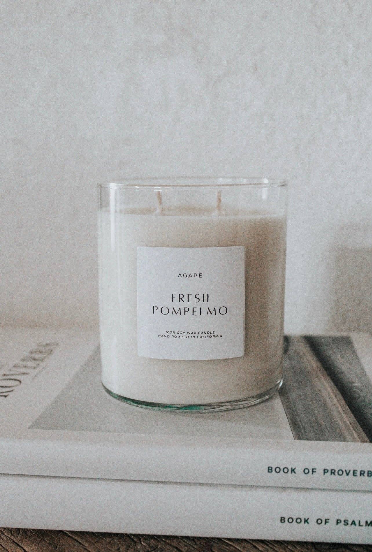 Agapé Candles – Großhandel Kerze im Glas / gefüllte Kerze – FRISCHE POMPELMO-KERZE 11 oz1