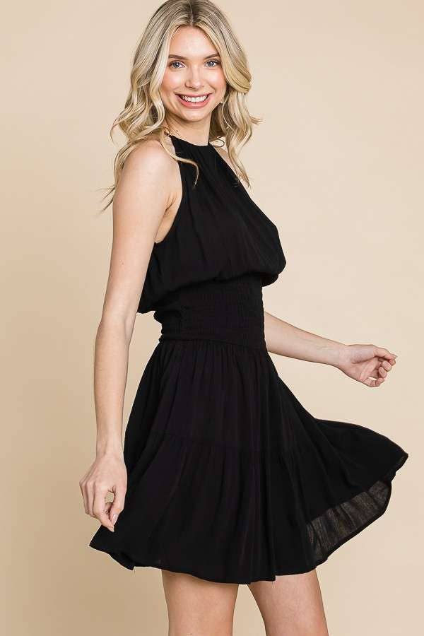 Culture Code - Wholesale Dress - Women's - CWD1568 - HALTER NECK TIERED MINI DRESS15