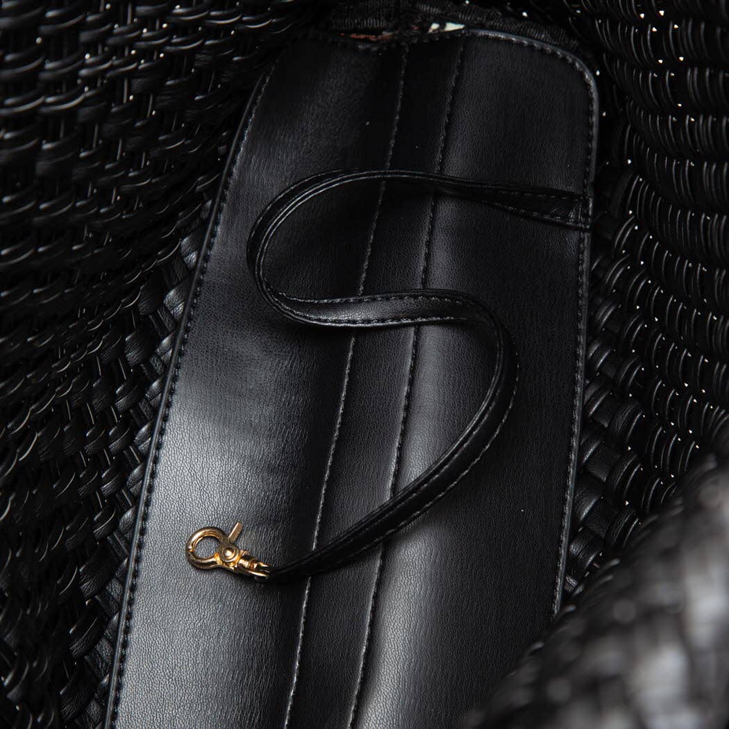 Fashion City – wholesale Tote bag – Women's – Woven Braided Tote Bag With Wristlet Pouch26