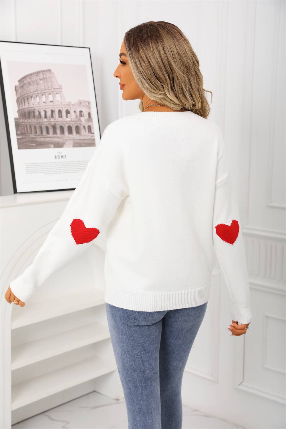Hope & Sunshine - Wholesale Knit Sweater - Women's - Valentine's Heart Pullover Sweater67