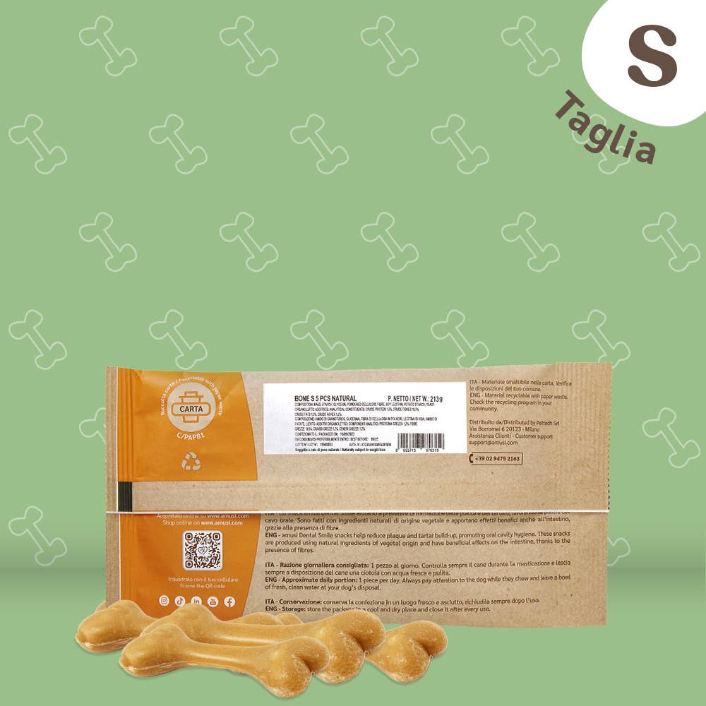 Pettech S.r.l. - Wholesale Pet Treats - Dog - Vegetable bone for small dogs (5 pieces)1