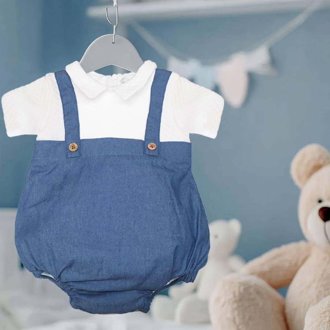 Pim-Pam-Pum – wholesale Overalls – Baby – Cute White/Blue Denim7
