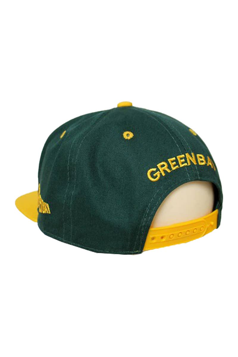 Cap Zone – Engroshandel Snapback hat - Unisex – Green Bay GB Logo Stripe Twill Flad Bill Snapback1