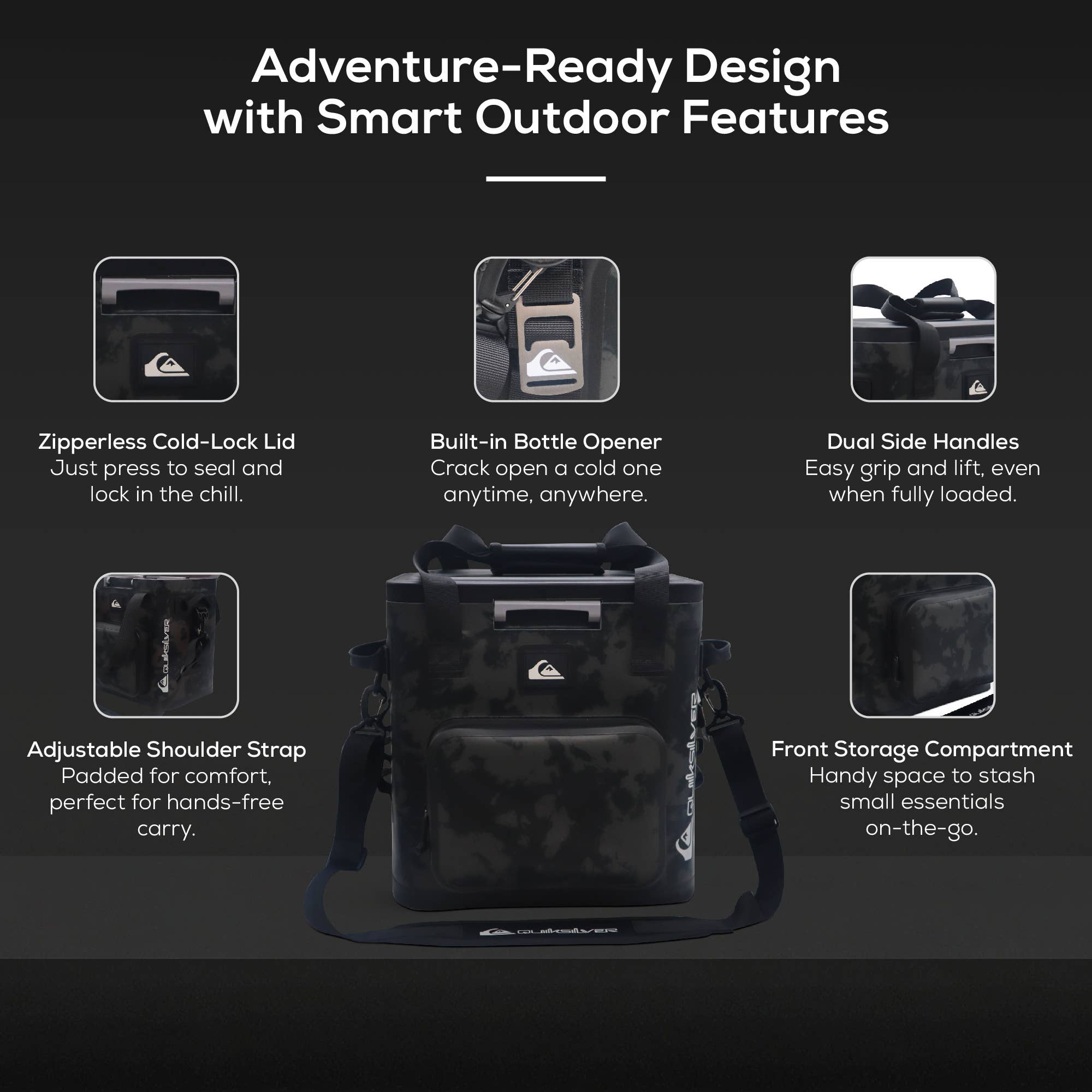 Quiksilver Hydration - Wholesale Cooler/Cooler Bag - Coastal Collection Zipperless Box Cooler 3