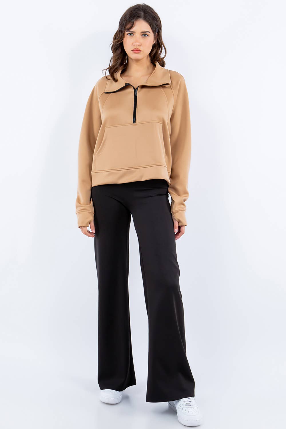 Eldridge Fashion – Großhandel Sweatshirt – Damen – SCUBA LULU TRICHTERHALS5