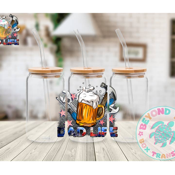 Dad Life UVDTF Decal for wholesale by BEYOND THE BOX TRANSFERS