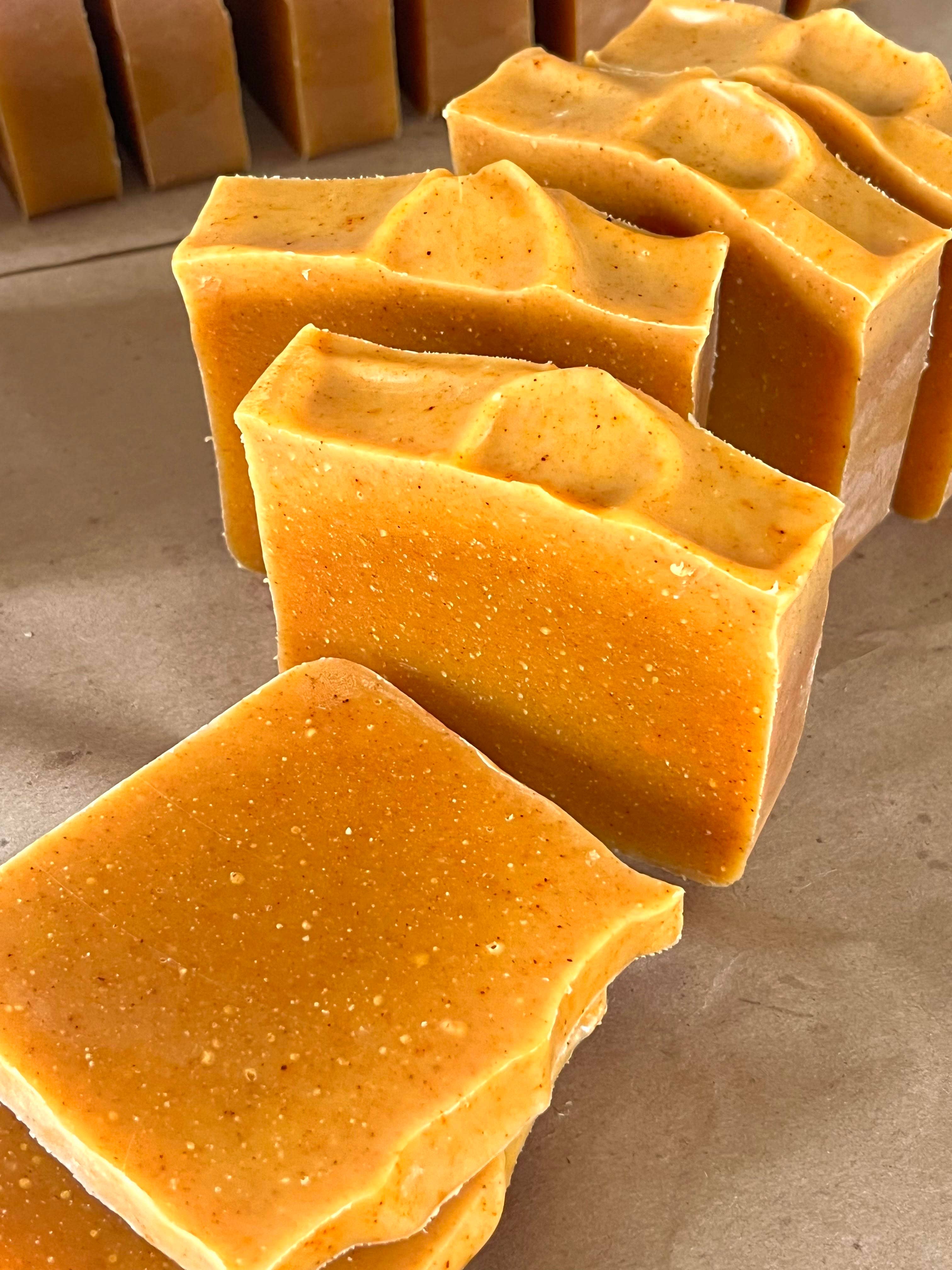 Calamity Jane’s Farm - Wholesale Bar Soap - Orange + Turmeric Goat Milk Soap 1