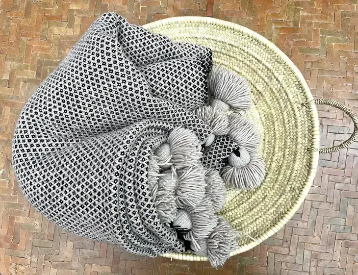 Melecraft – wholesale Decorative tray – Palm Leaf Trays - Moroccan Handmade Wicker Basket5