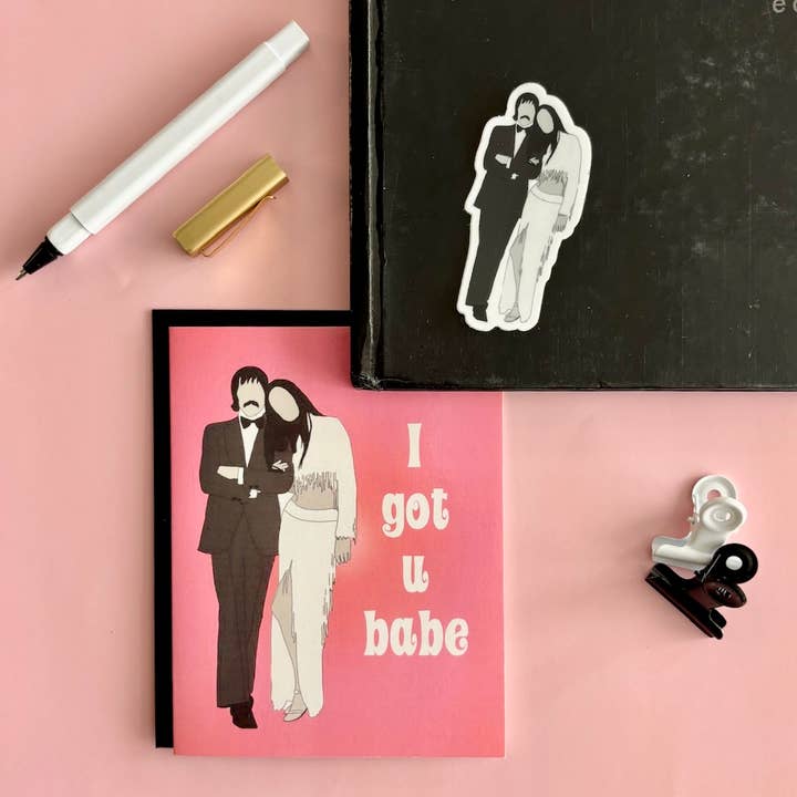 Mod Lounge Paper Company – wholesale Valentine's Day card – I Got You Babe Sonny & Cher Inspired Pop Icon Love Card1
