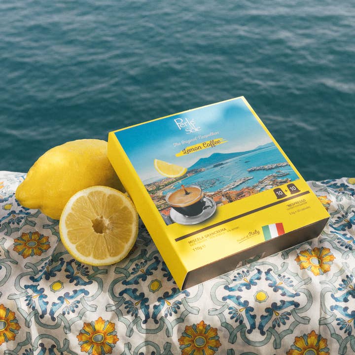 Perle di Sole - Vendita all'ingrosso Caffè/espresso istantaneo - Caffè al limone - scatola bipack da 20 capsule