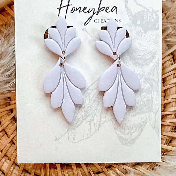 Lila | Pendientes de arcilla polimérica hechos a mano para venta al por mayor de Honeybea Creations WI