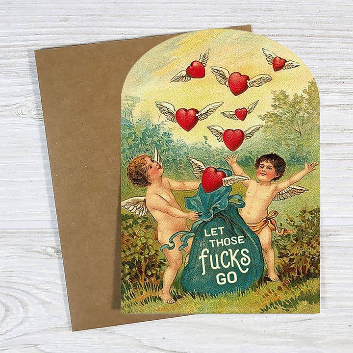 Bad Betty Greeting Co. - Wholesale Everyday Greeting Card - Let Those Fucks Go - Funny Vintage Style Card1