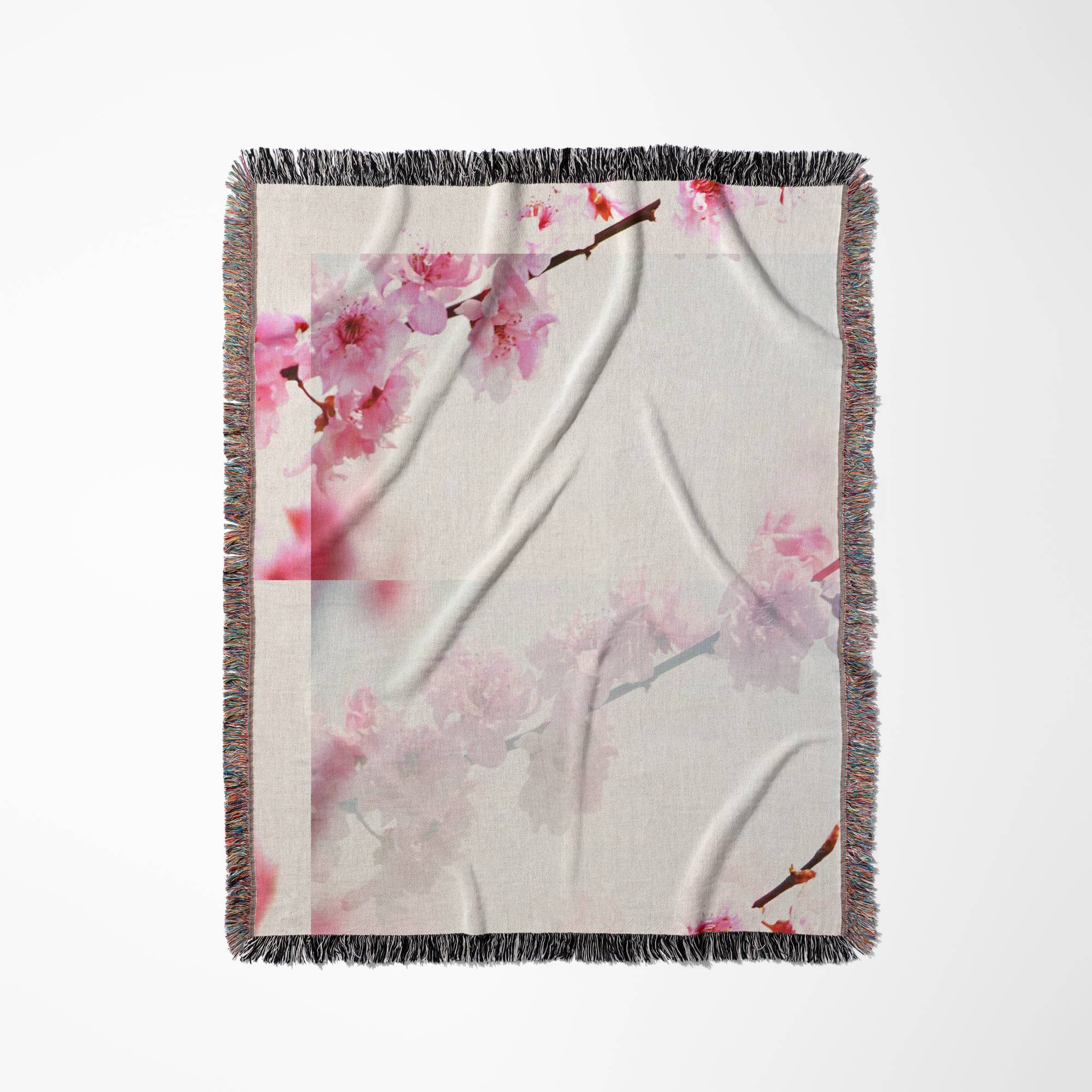 3dRose - Wholesale Throw Blanket - 3dRose, Inspired Pink Cherry Blossom Flowers - Floral Print, Blanket0